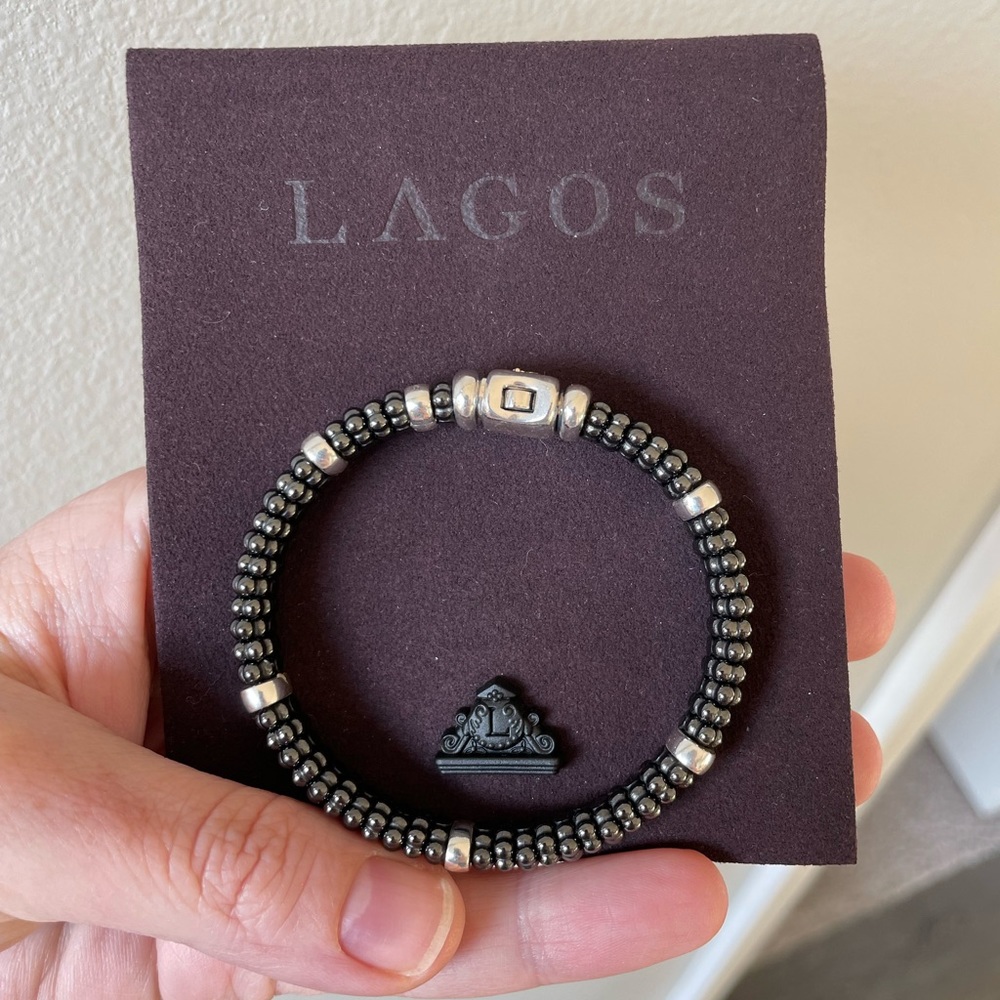 Black Lagos Caviar Bracelet